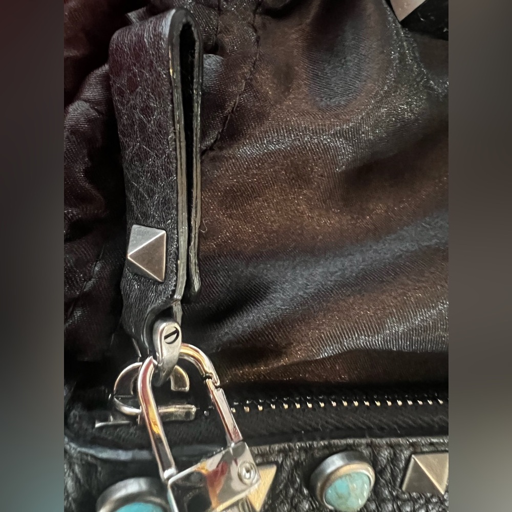 🖤VALENTINO🖤ROCKSTUD turquoise stone clutch - Picture 8 of 9
